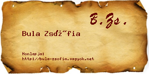 Bula Zsófia névjegykártya
