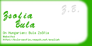 zsofia bula business card